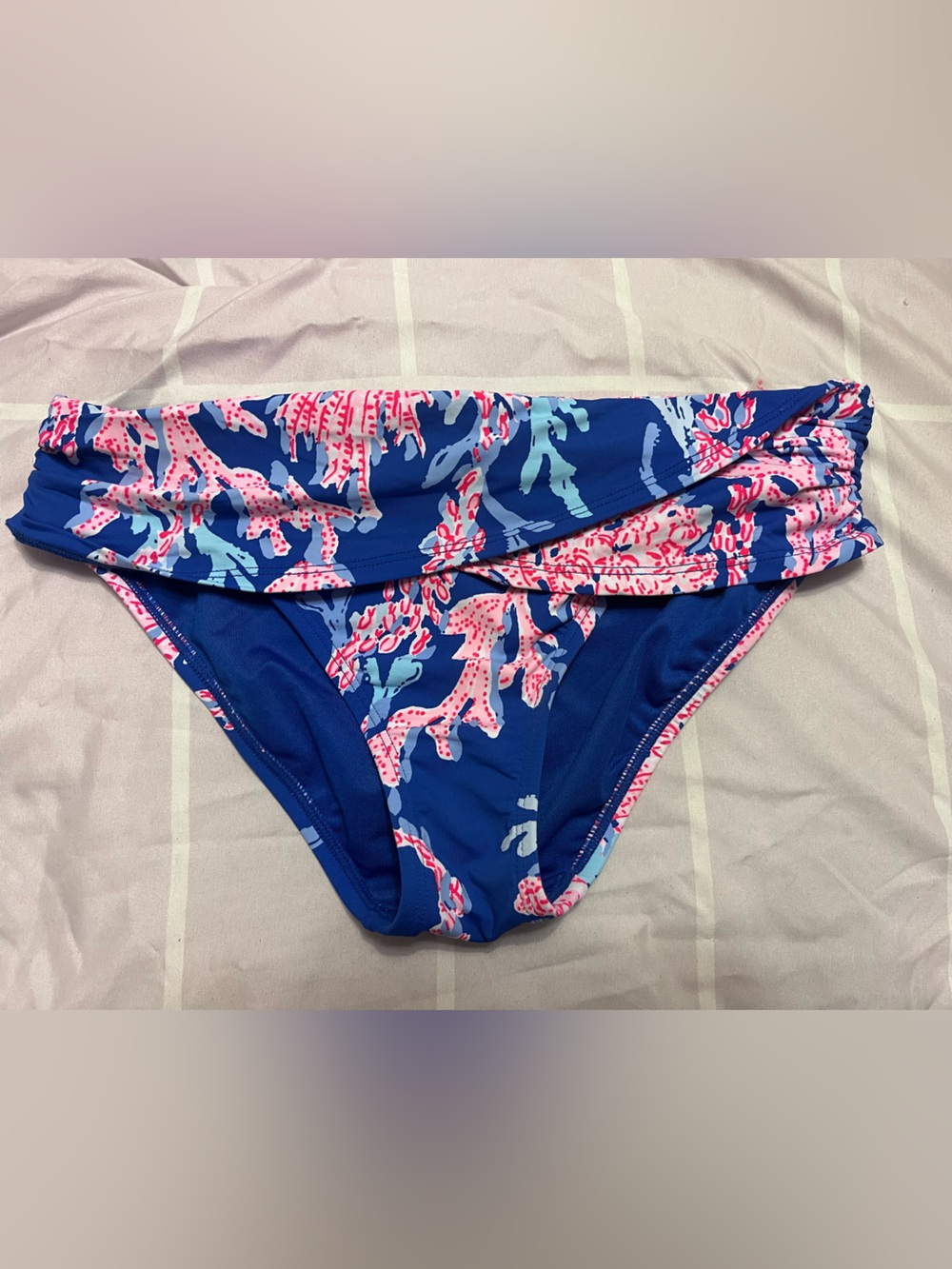 NEW Lilly Pulitzer Blue Floral Coral-Print Bikini Bottom